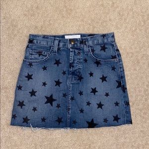 Blue jean skirt with black stars!
